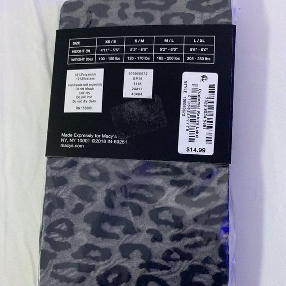 INC Cheetah-Print Tights - Picture 4 of 5